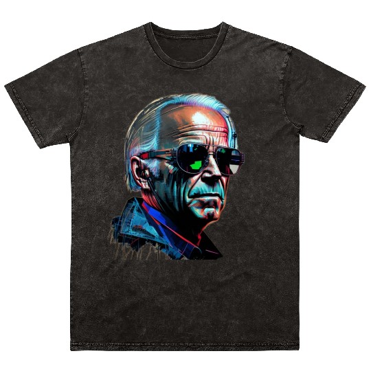 hyperrealistic portrait of a cyberpunk Joe Mineral Wash T Shirts