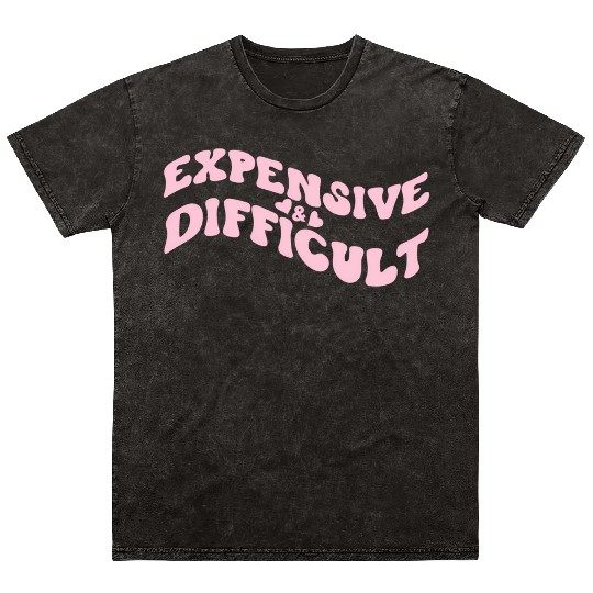 Expensive And Difficult Bougie Bougee Preppy Aesth Mineral Wash T Shirts