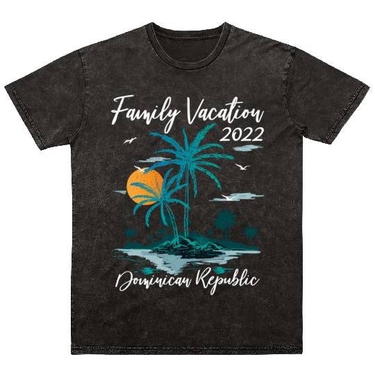 Sunset Family Vacation 2022 Dominican Republic Bea Mineral Wash T Shirts