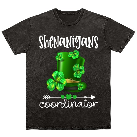 Shenanigans Coordinator St Patrick'S Day Mineral Wash T Shirts