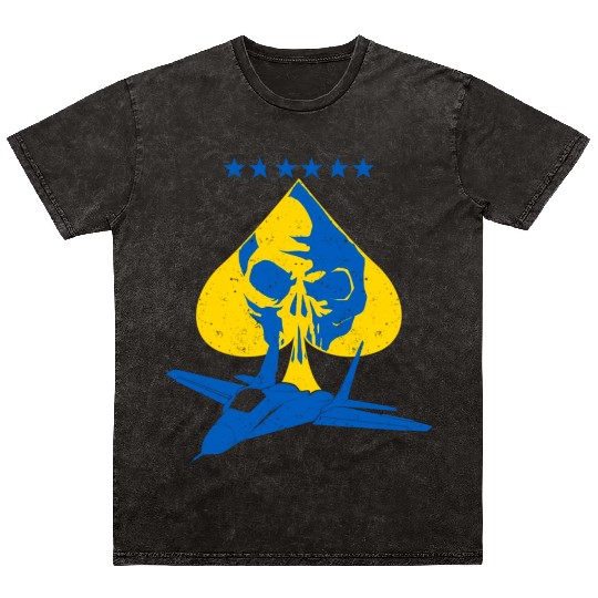The Ghost Of Kyiv Kiev Ukraine Ace Fighter Pilot Mineral Wash T Shirts