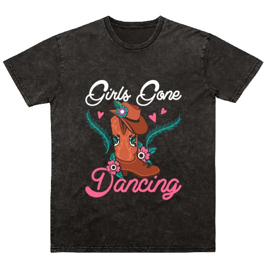 Girls Gone Dancing Line Dance Woman Mineral Wash T Shirts