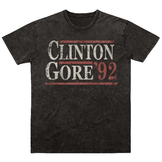 Distressed Bill Clinton Al Gore 1992 Mineral Wash T Shirts