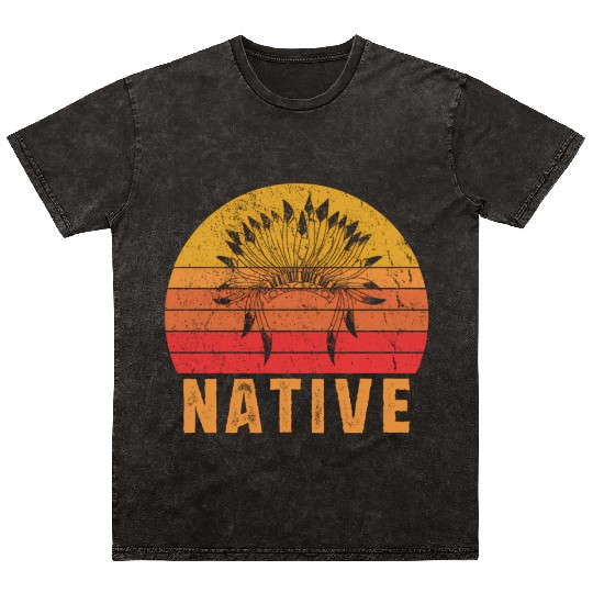 Native American Pride Native Indian Mineral Wash T Shirts
