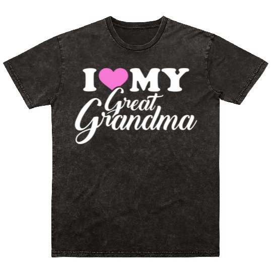 I Love My Great Grandma Mineral Wash T Shirts
