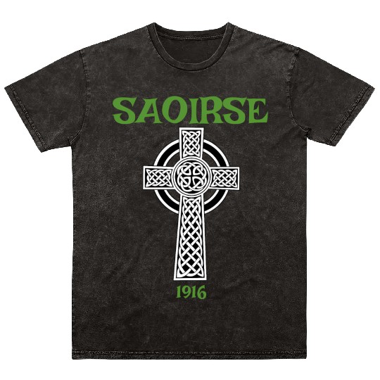 Saoirse Meaning Freedom Irish Republican With Celt Mineral Wash T Shirts