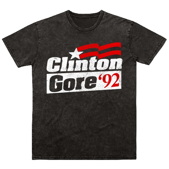 Clinton Gore Bill Clinton 92 Elect Mineral Wash T Shirts