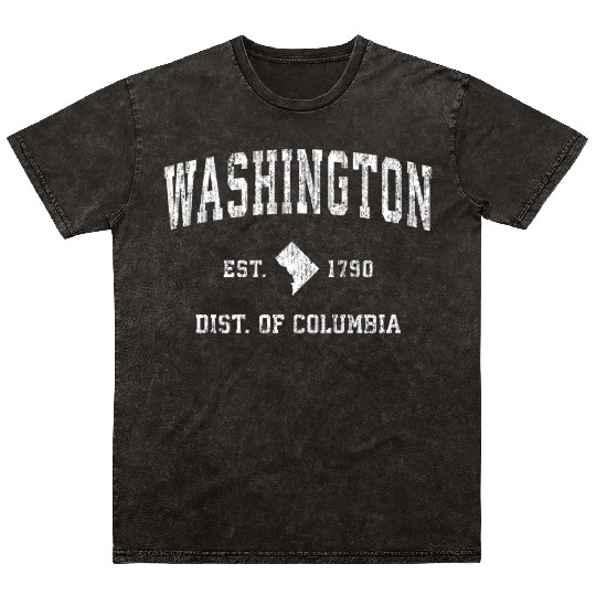 Washington Dc Athletic Sports Mineral Wash T Shirts