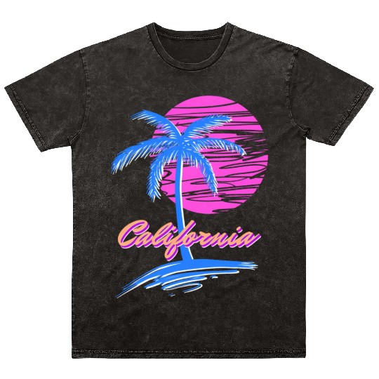 California Beaches 80S Mineral Wash T Shirts