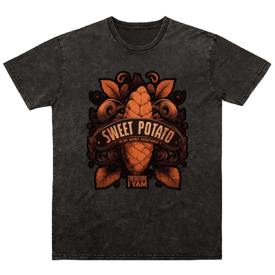 Sweet Potato is My Spirit Vegetable Mineral Wash T Shirts