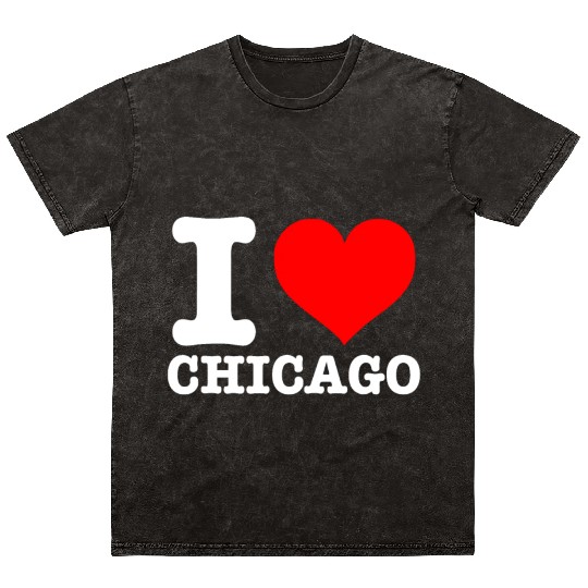Chicago - I Heart Chicago - I Love Chicago Mineral Wash T Shirts