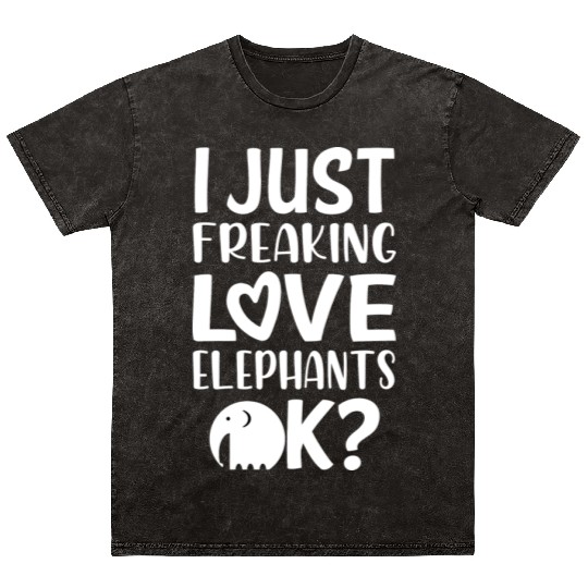 Love Elephants Mineral Wash T Shirts