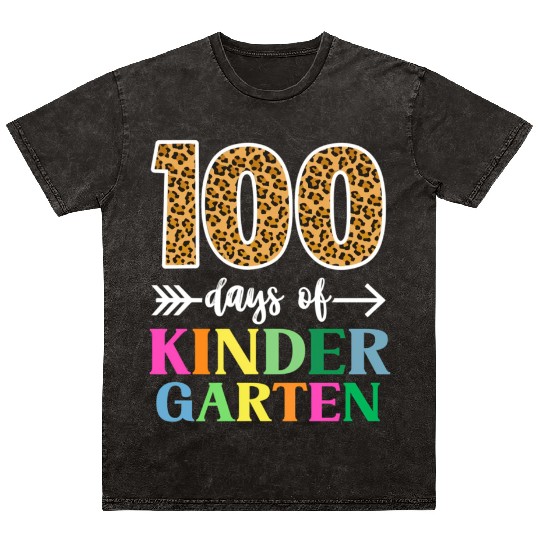100 Days Of Kindergarten School Teacher Smarter Mineral Wash T Shirts