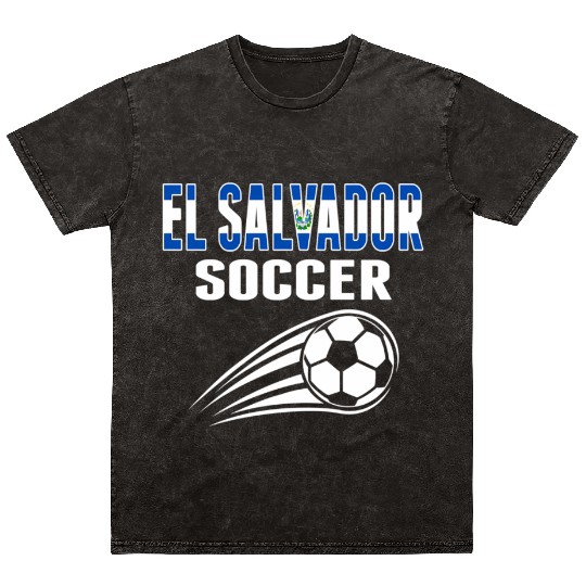 El Salvador Soccer Fans Jersey Salvadorean Mineral Wash T Shirts