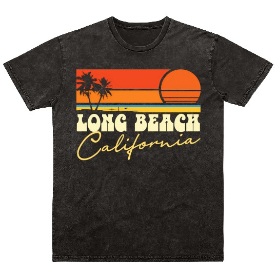 Long Beach California Mineral Wash T Shirts