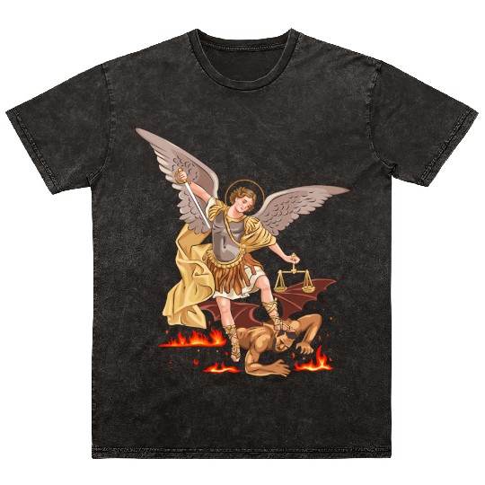St Michael The Archangel Mineral Wash T Shirts