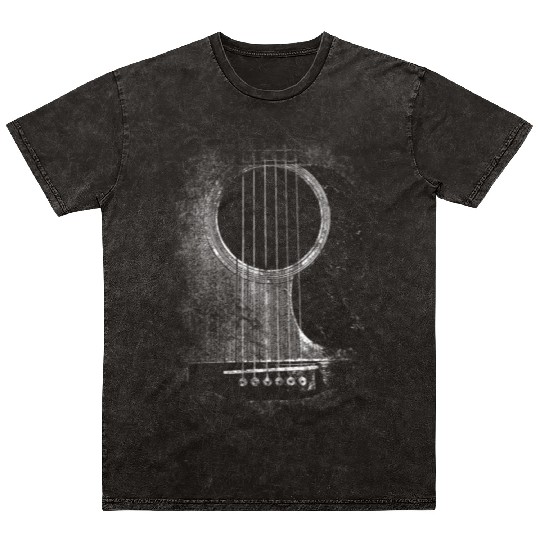Acoustic Guitar Player Six String Rock Roll Mineral Wash T Shirts