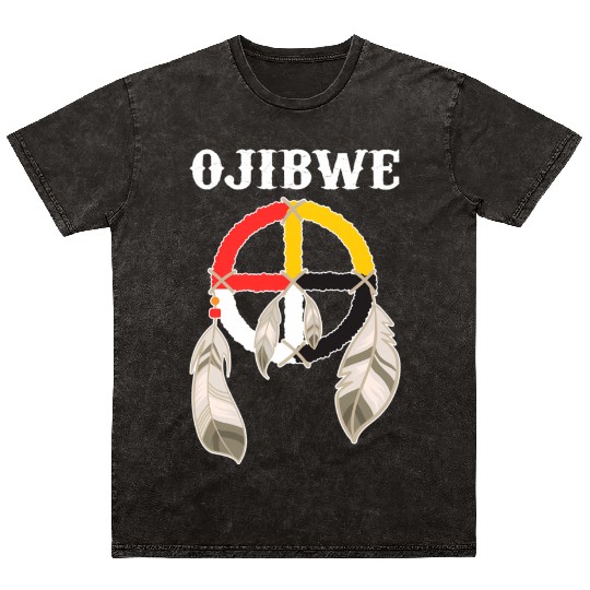 Ojibwe Anishinaabeg People Native American Mineral Wash T Shirts