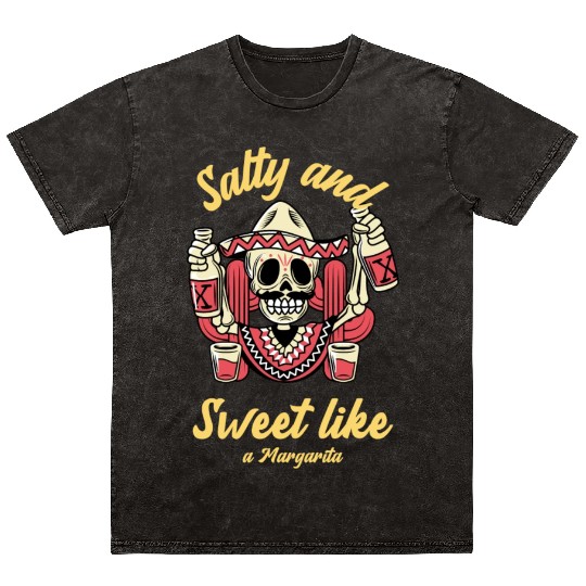Salty And Sweet Margarita In Mexican Style Mineral Wash T Shirts