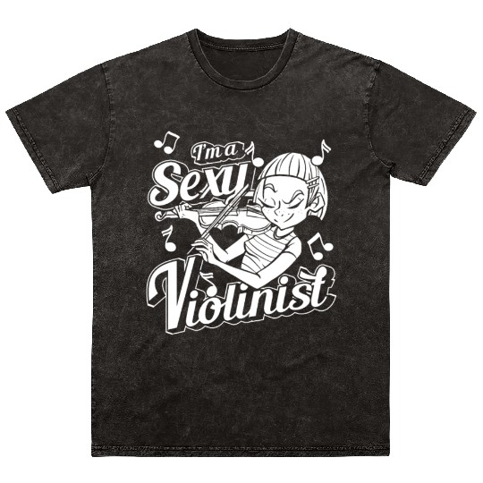 Violin Violinist Mineral Wash T Shirts