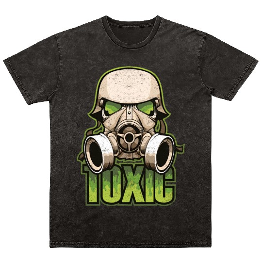 Toc Green Military And Safety Gas Mineral Wash T Shirts