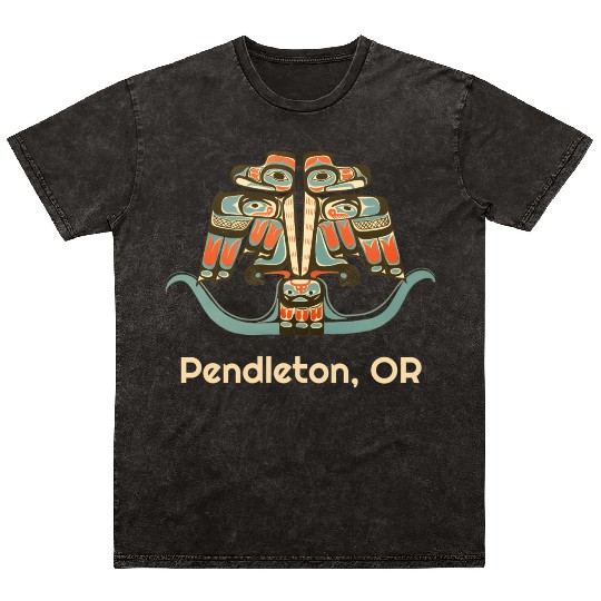Pendleton Oregon Thunderbird Nw Native American Mineral Wash T Shirts
