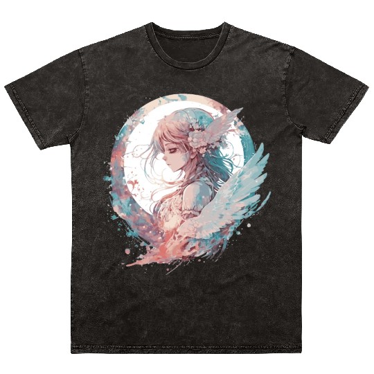 Watercolor Anime Fairy Cute Fairycore Pastel Goth Mineral Wash T Shirts
