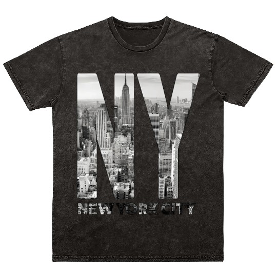 New York City yline Nyc Manhattan Mineral Wash T Shirts