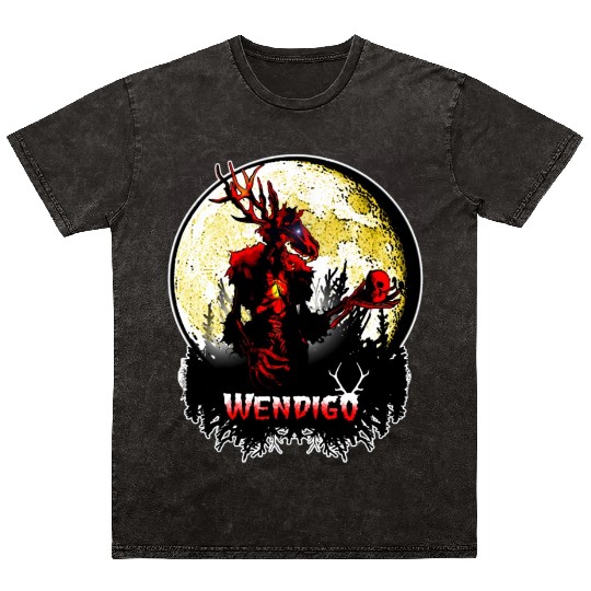 Wendigo New Monster inwalker Cryptid Evil Mineral Wash T Shirts