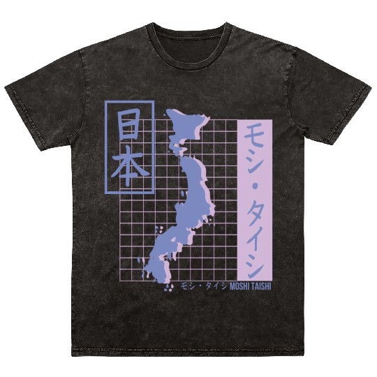 Vaporwave Pastel Japanese Streetwear Aesthetic Mineral Wash T Shirts