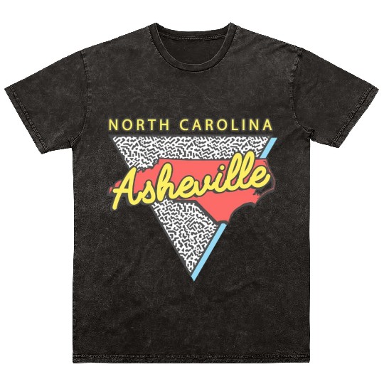 Asheville North Carolina Triangle Nc City Mineral Wash T Shirts