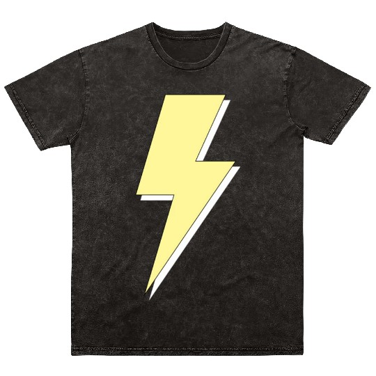 Aesthetic Pastel Yellow Lightning Bolt Mineral Wash T Shirts