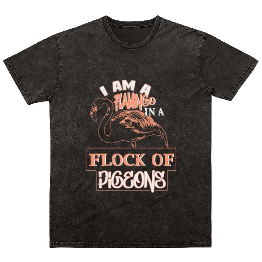 Bird Flamingo Mineral Wash T Shirts