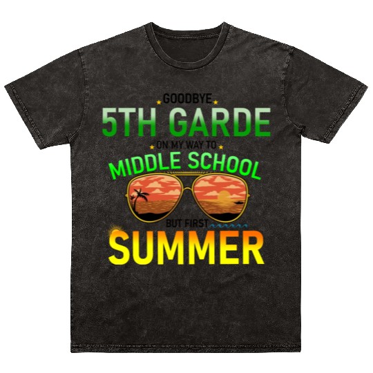 Goodbye 5th Grade Graduation To 6th Grade Mineral Wash T Shirts