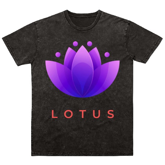 "Blooming Serenity: The Essence of Lotus Design" Mineral Wash T Shirts