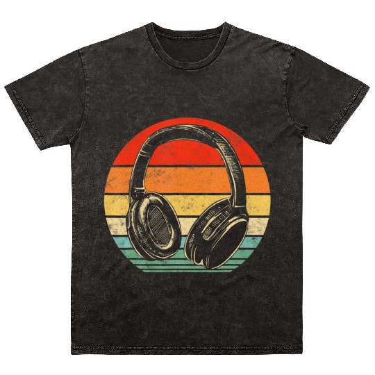 Electronic Music Lover Musician DJ Vintage Retro Mineral Wash T Shirts