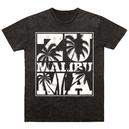 Malibu Us Resorts Designs Mineral Wash T Shirts