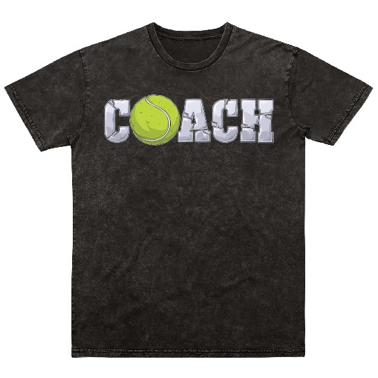 Tennis Coach Coaching Assistant Coach Tennis Team Mineral Wash T Shirts