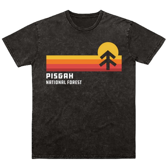 Retro Sunset Pisgah National Forest Asheville Mineral Wash T Shirts