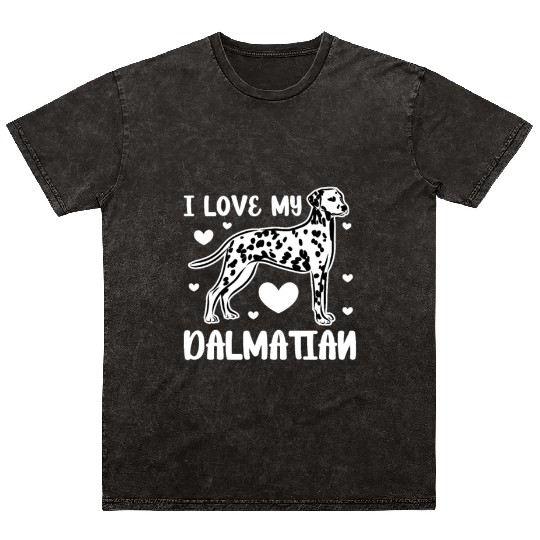 I Love My Dalmatian Mineral Wash T Shirts