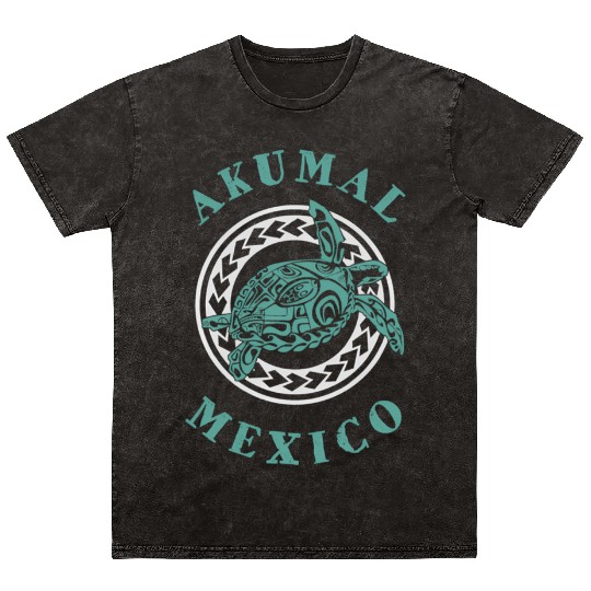 Akumal Meco T Tattoo Sea Turtle Mineral Wash T Shirts
