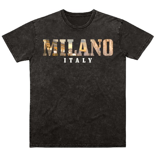 Milano Italia yline Italy Italian Souvenir Mineral Wash T Shirts