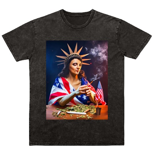 Mary Jane Liberty Mineral Wash T Shirts