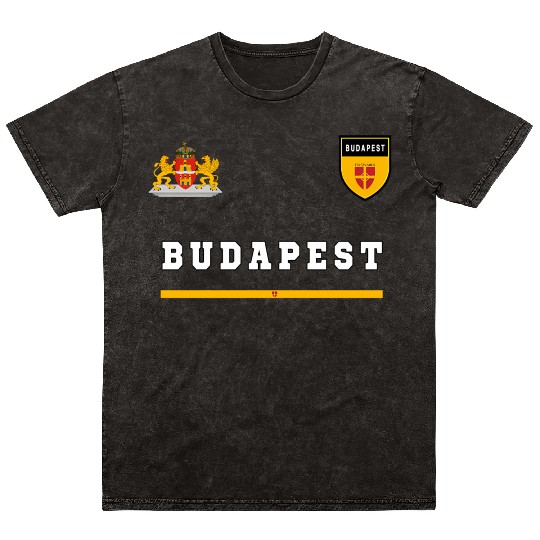 Budapest Sportsoccer Jersey Flag Football Hungary Mineral Wash T Shirts
