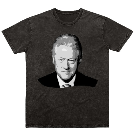 Bill Clinton Grayscale Pop Art Mineral Wash T Shirts