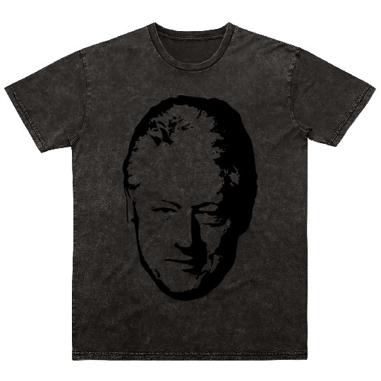 Bill Clinton Black On White Pop Art Mineral Wash T Shirts