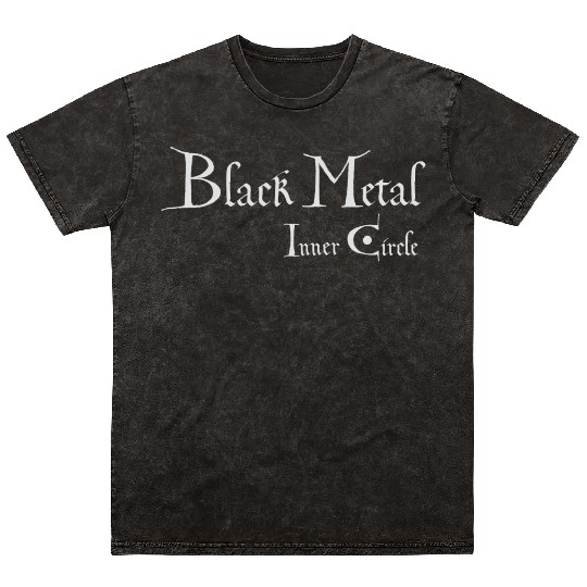 Black Metal Calligraphic Mineral Wash T Shirts
