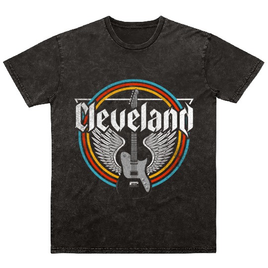 Cleveland Ohio Rock Music Mineral Wash T Shirts