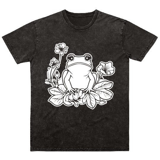 Frog Amphibian Toad Mineral Wash T Shirts