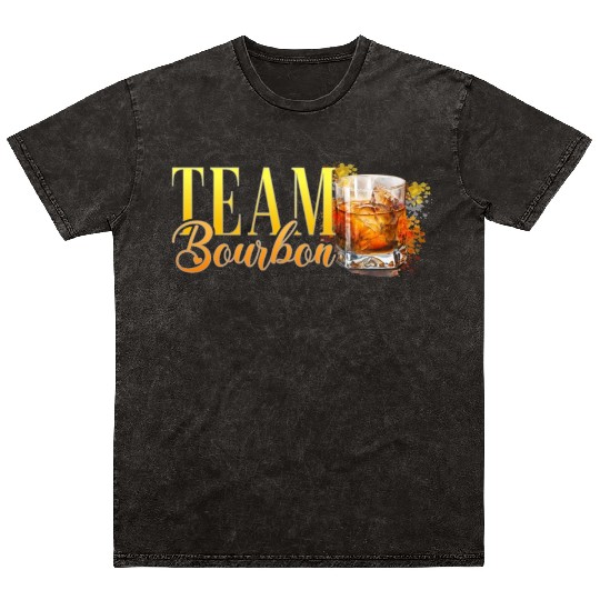 Team Bourbon Stag Party Women Bartender Mineral Wash T Shirts